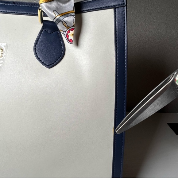 Novara Tote Bag by Zanae – Navy Genuine Leather Tote - Picture 15 of 15